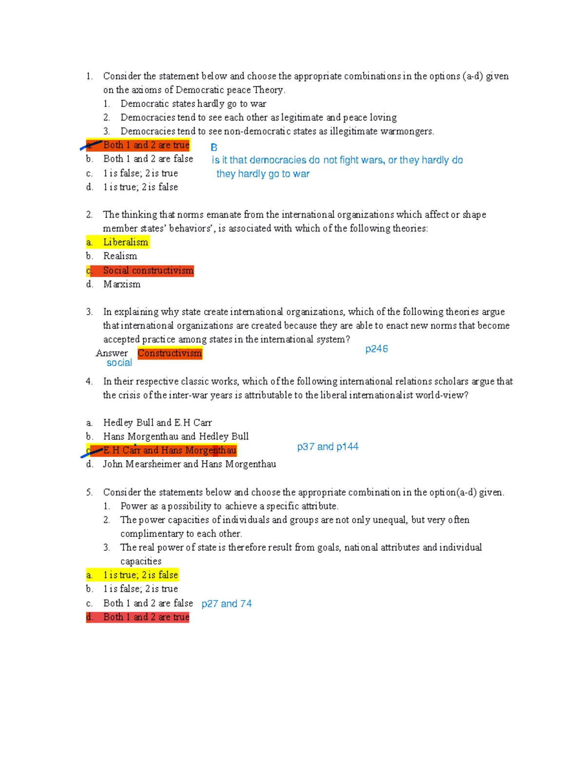 POLI 212: Overview of International Politics and Theories - Studocu
