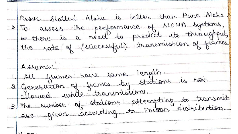 Aloha proof - no idea lmao - Prove Slotted Aloha is better than Pure ...