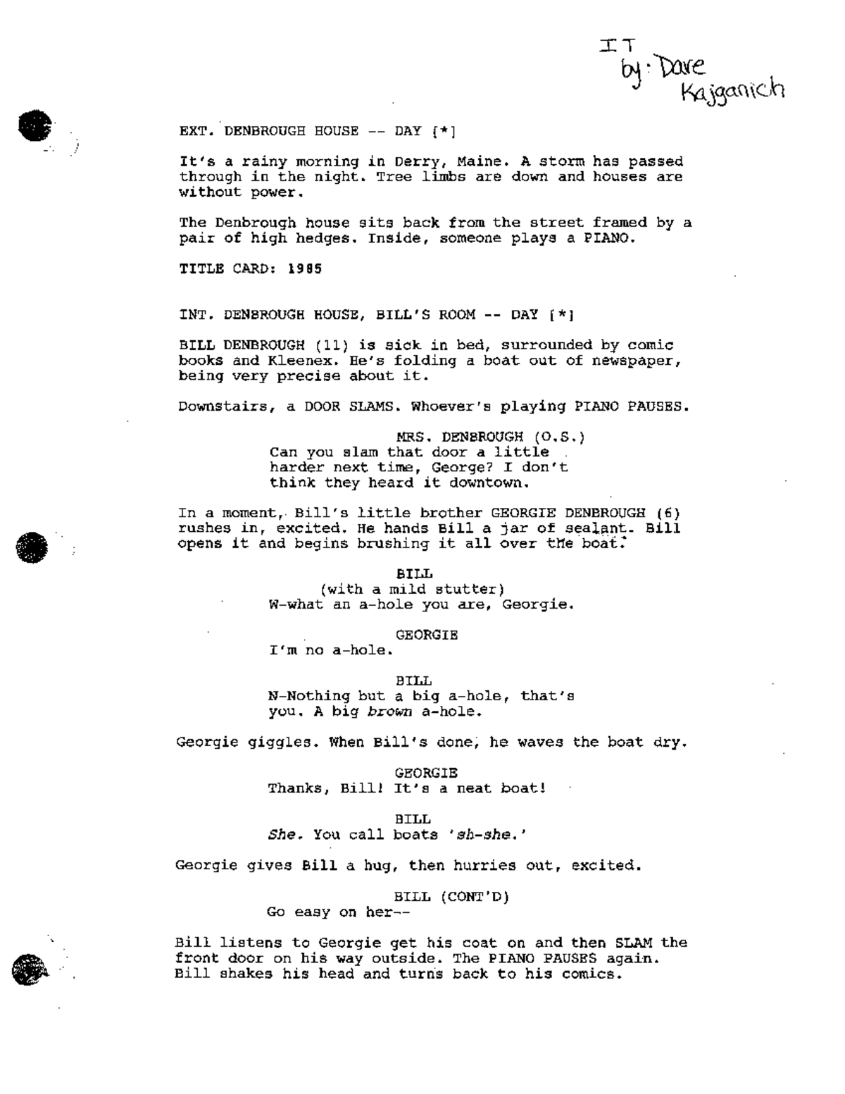 It (Dave Kajganich) [Undated] [Scan] [NCP] - HIST 122 - Studocu
