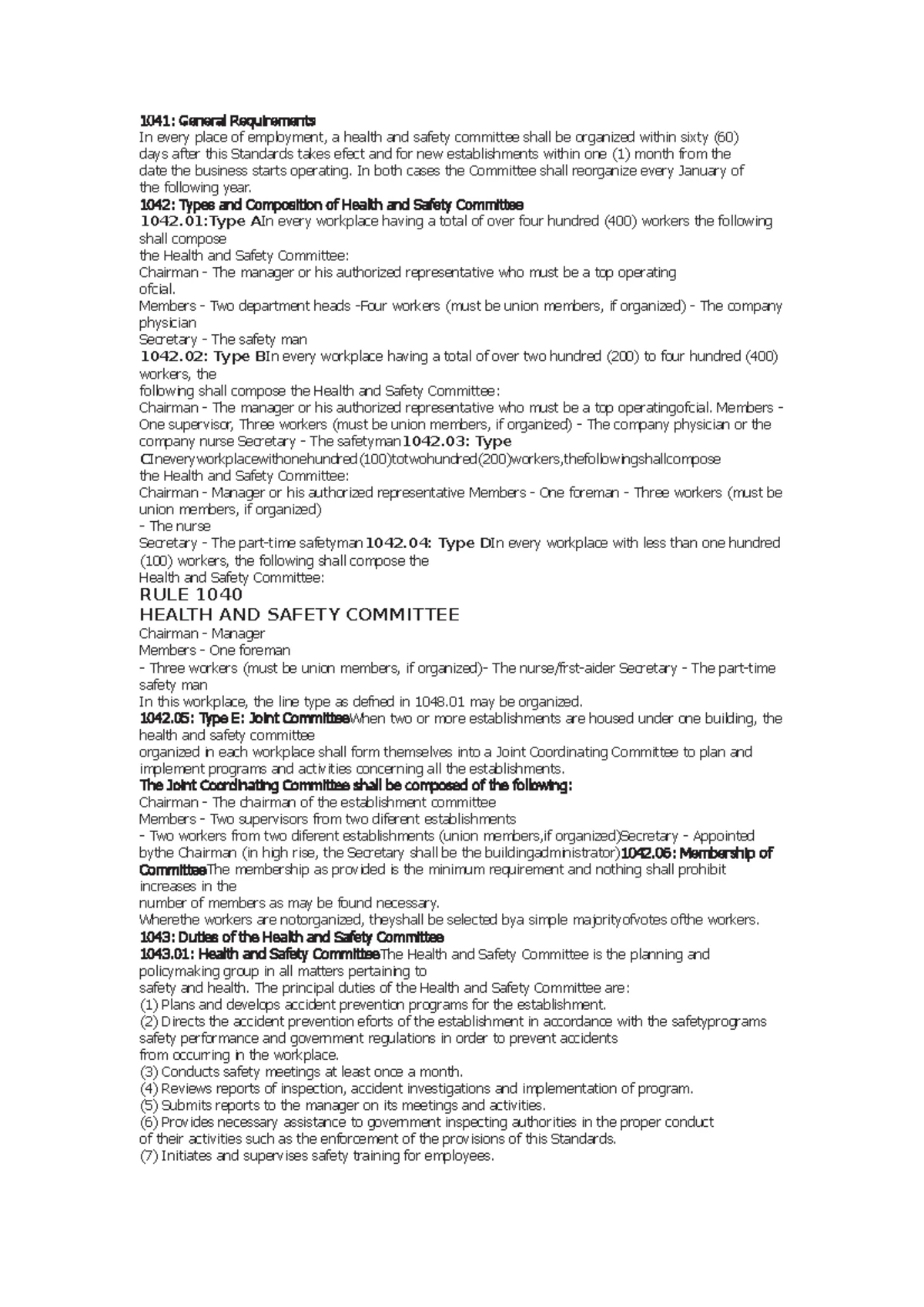 Osh 7 Osh Notes 1060 01 Premises Of Establishments General