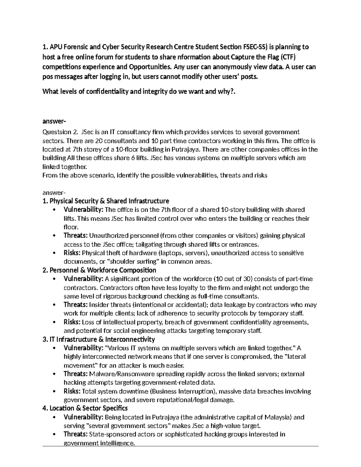 APU Forensic & Cyber Security: CTF Forum Vulnerabilities & Risks ...