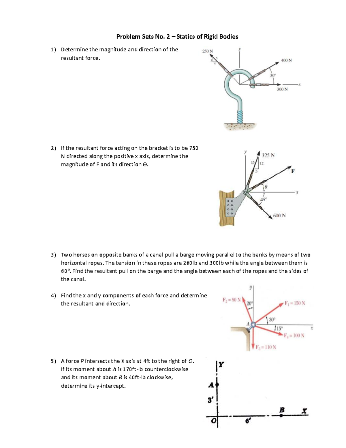 SRB | Problem Set No. 2: Statics of Rigid Bodies Analysis - Studocu