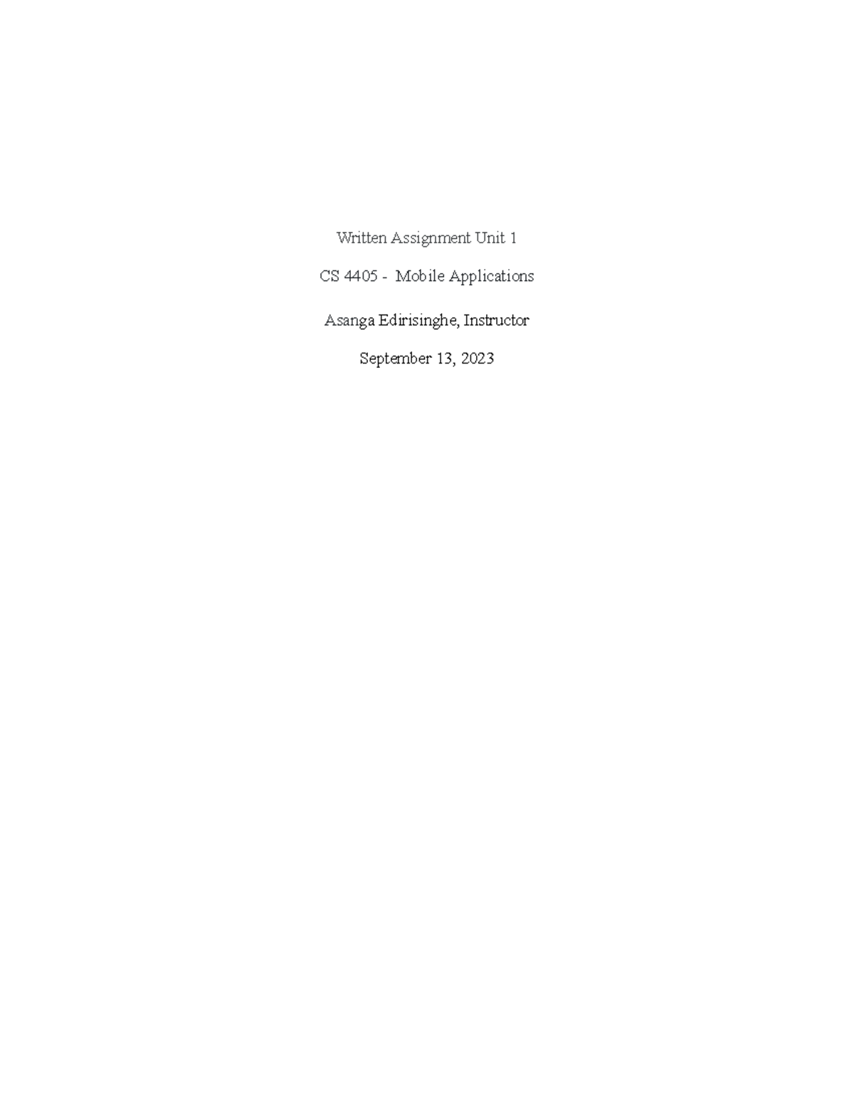 CS 4405 - Mobile Applications: Dev Frameworks & App Types Analysis ...
