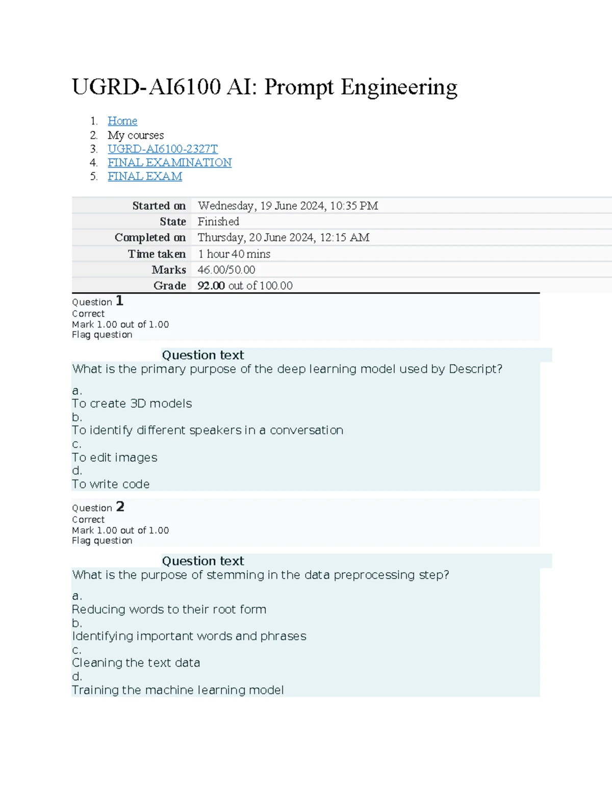 UGRD-GE6100 Understanding the Self - Final Exam Review Notes - Studocu