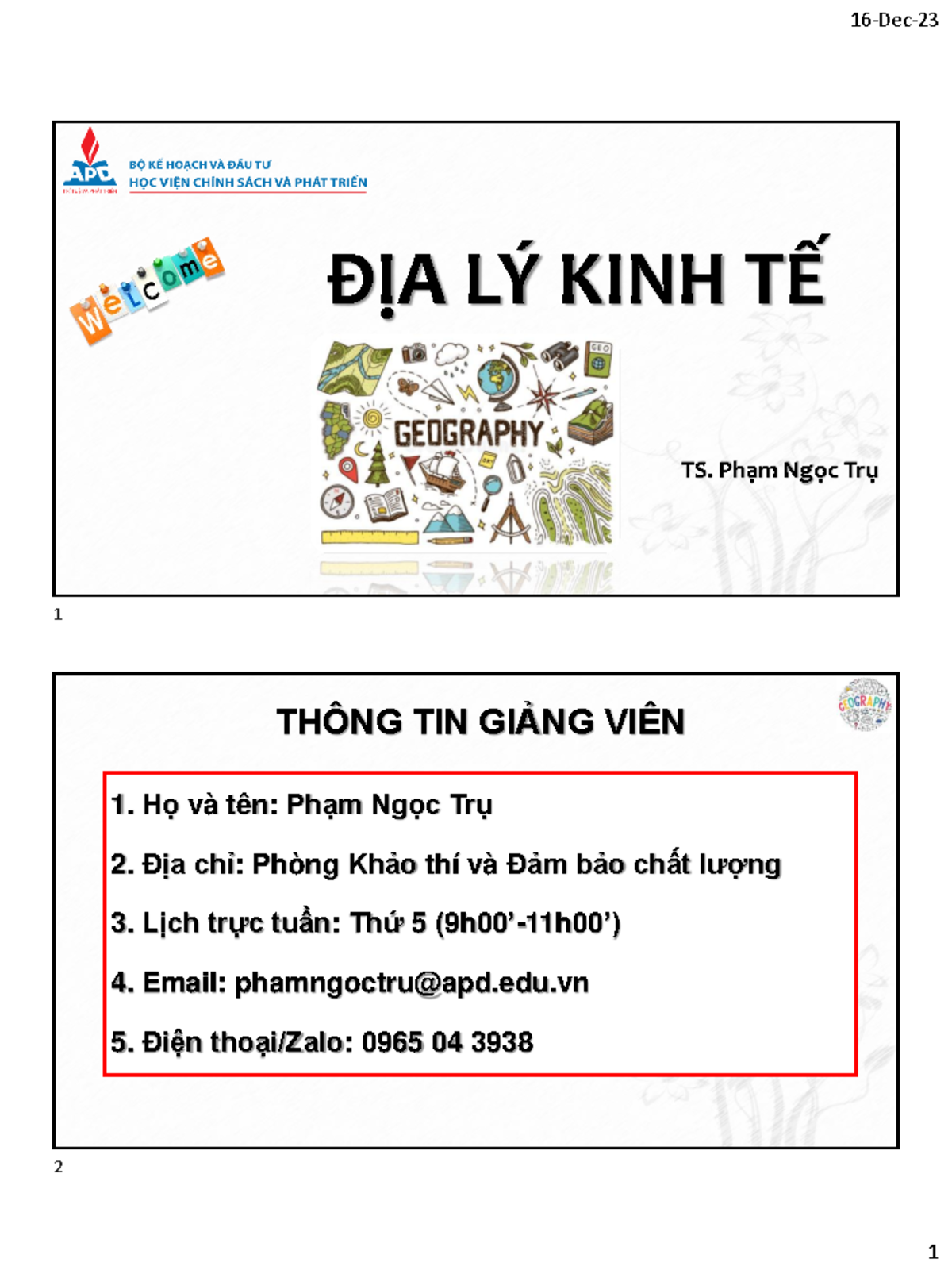 DIA LY KINH TE K13 - Tong Quan Chuong 1, 2, 3: Vai Tro va Y Nghia - Document Preview