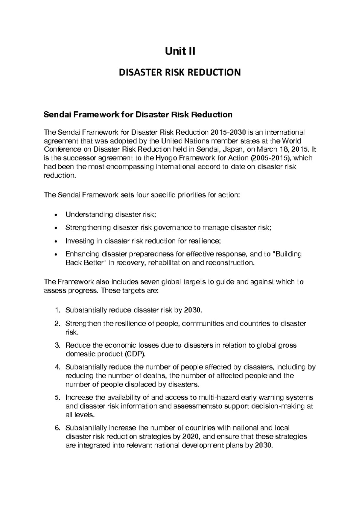 Disaster Management Syllabus - DRM Course Overview and Guidelines - Studocu