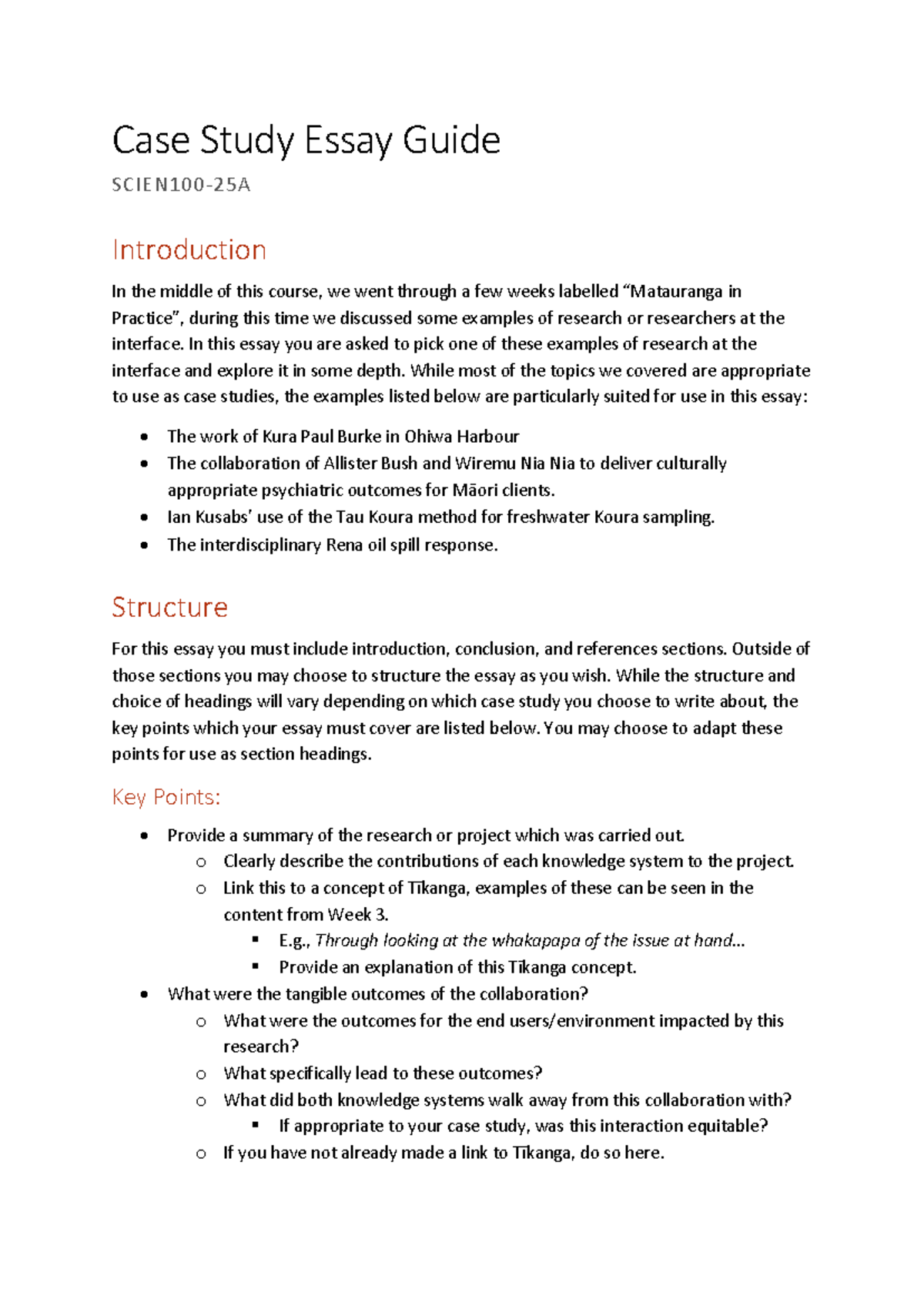 Case Study Essay Guide: Exploring Research at the Interface - Studocu