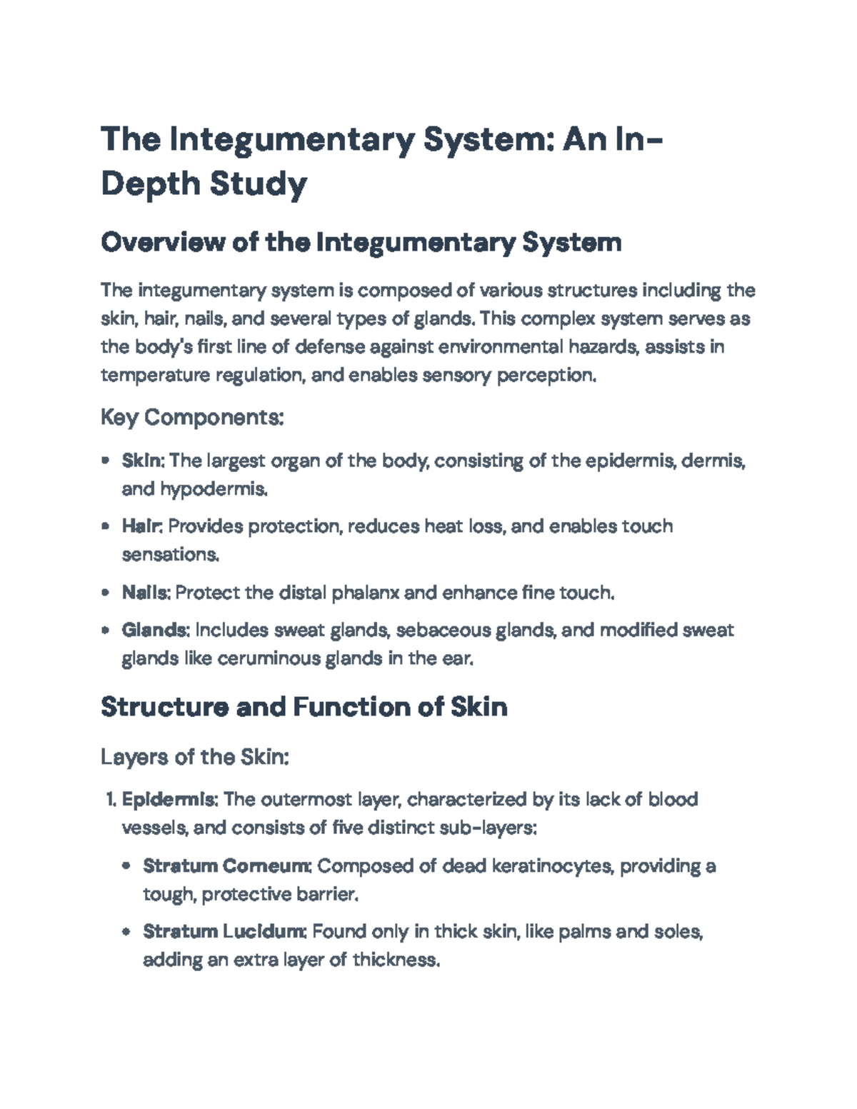 Integumentary System Overview: Functions & Components Explained - The ...