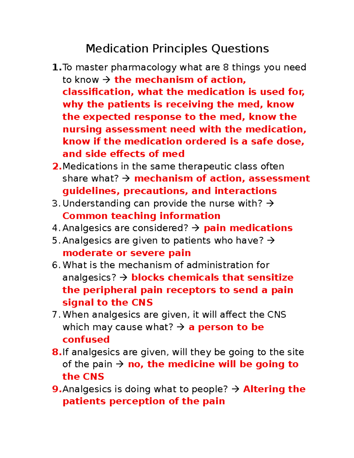 Pharmacology Principles: Medication Classes & Nursing Considerations ...