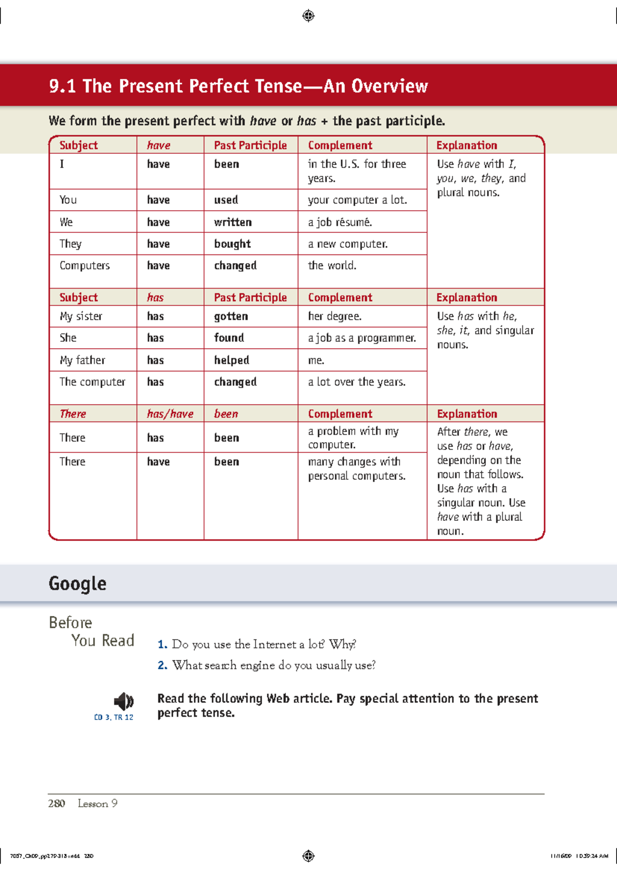 9.1 Overview of the Present Perfect Tense in English - Studocu