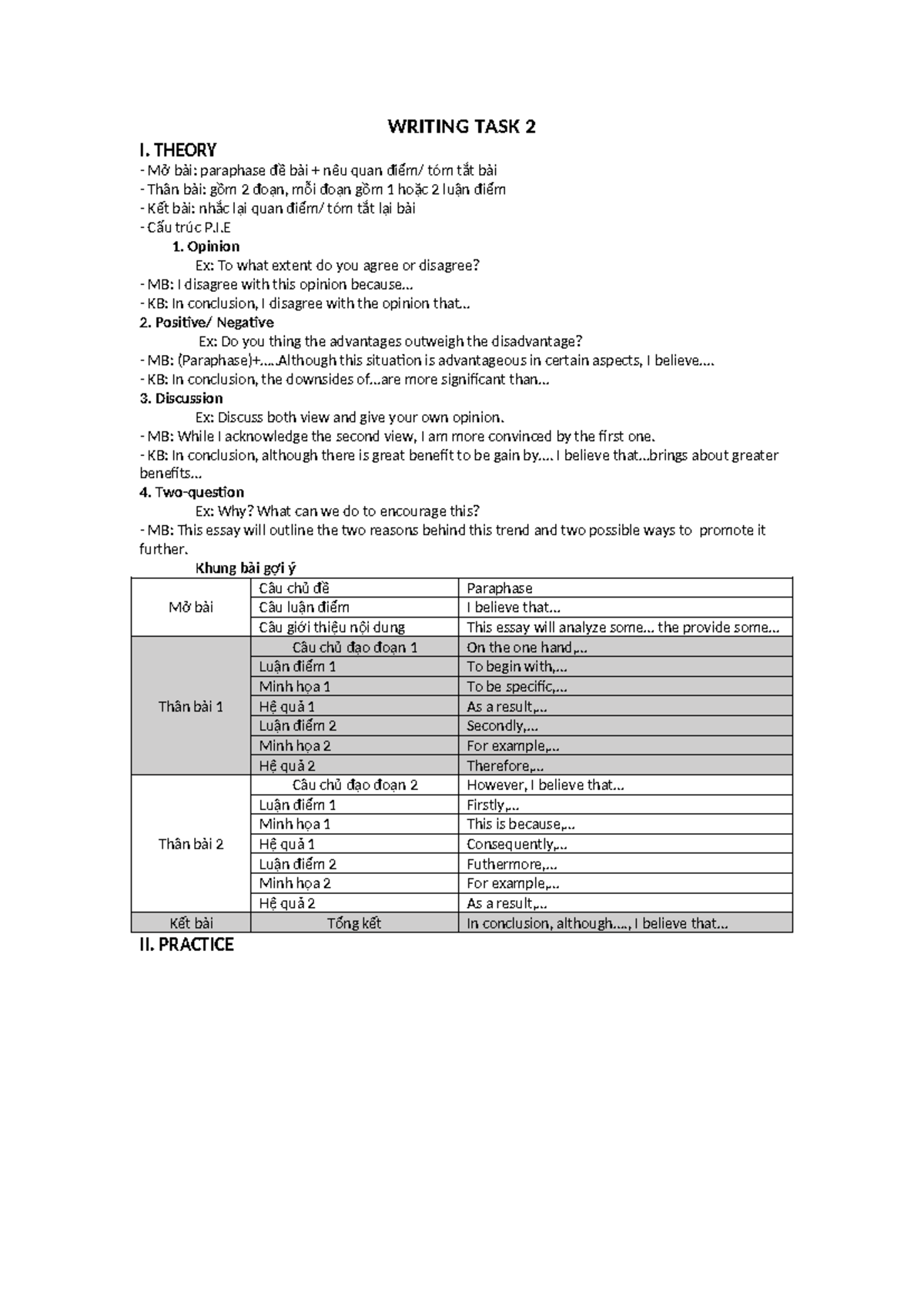 Writing Task 2: Structure and Strategies for Essays - Studocu