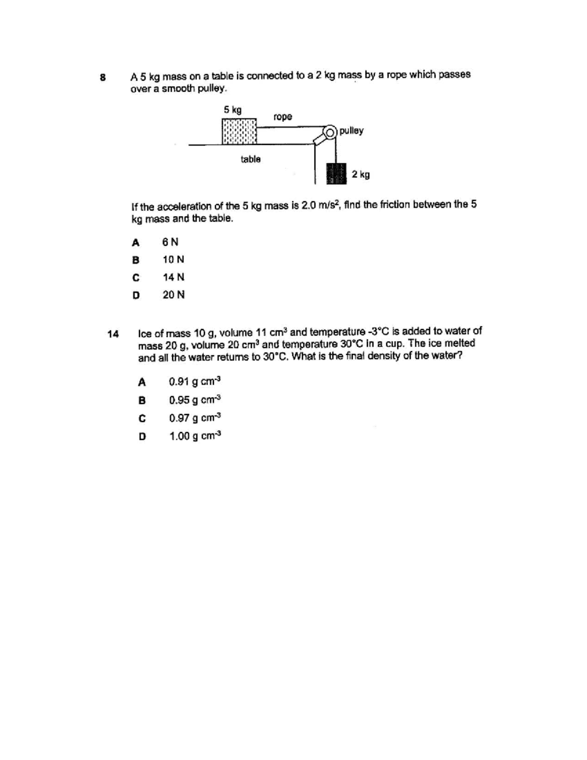 Sec3 Physics P1 - Mechanics and Thermodynamics Exam Questions - Studocu