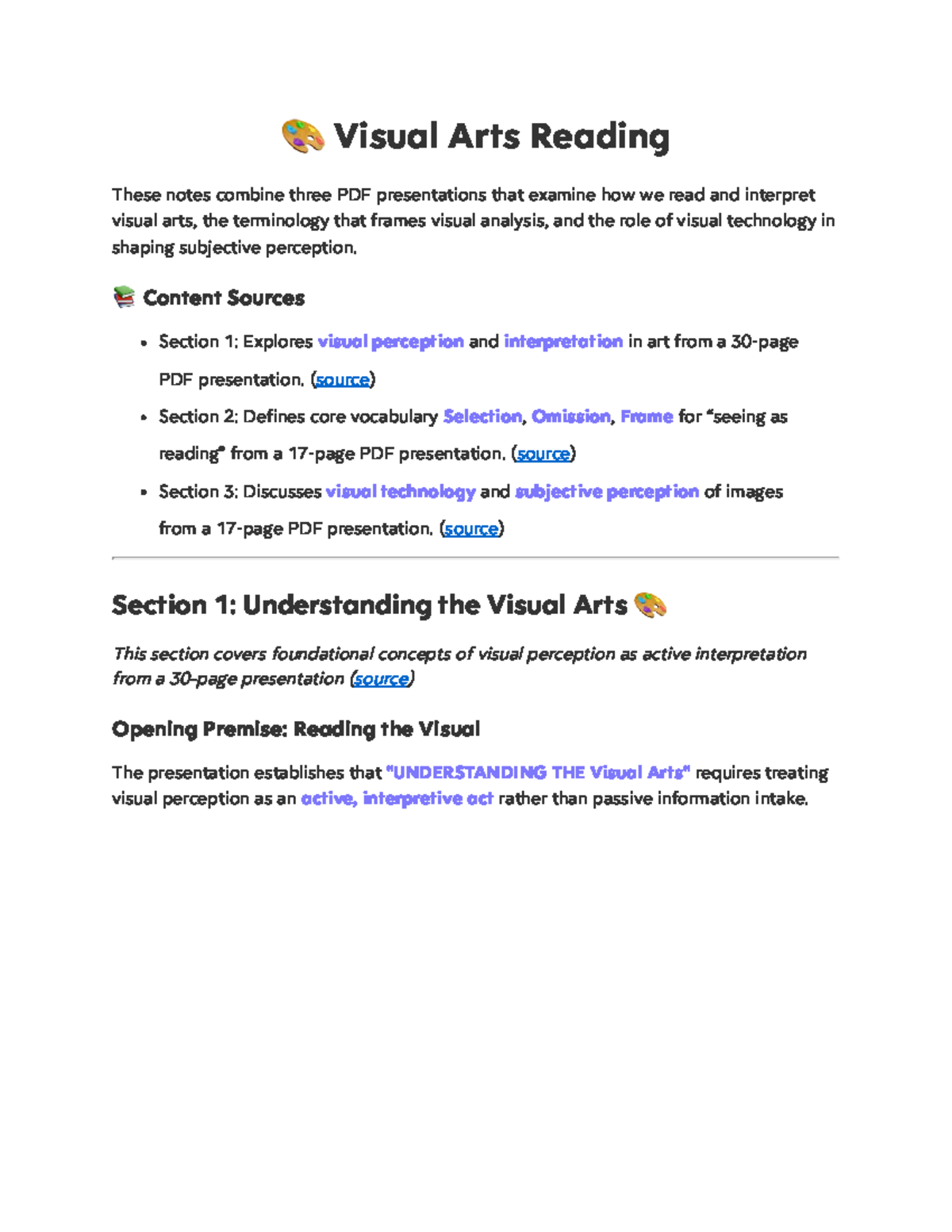 Visual Arts Reading: Perception, Terminology, and Technology Insights ...