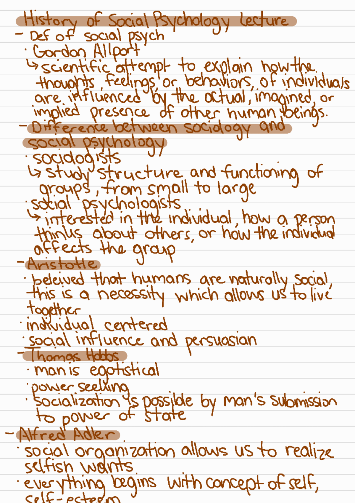 History of Social Psychology: Lecture Notes and Key Concepts - Studocu