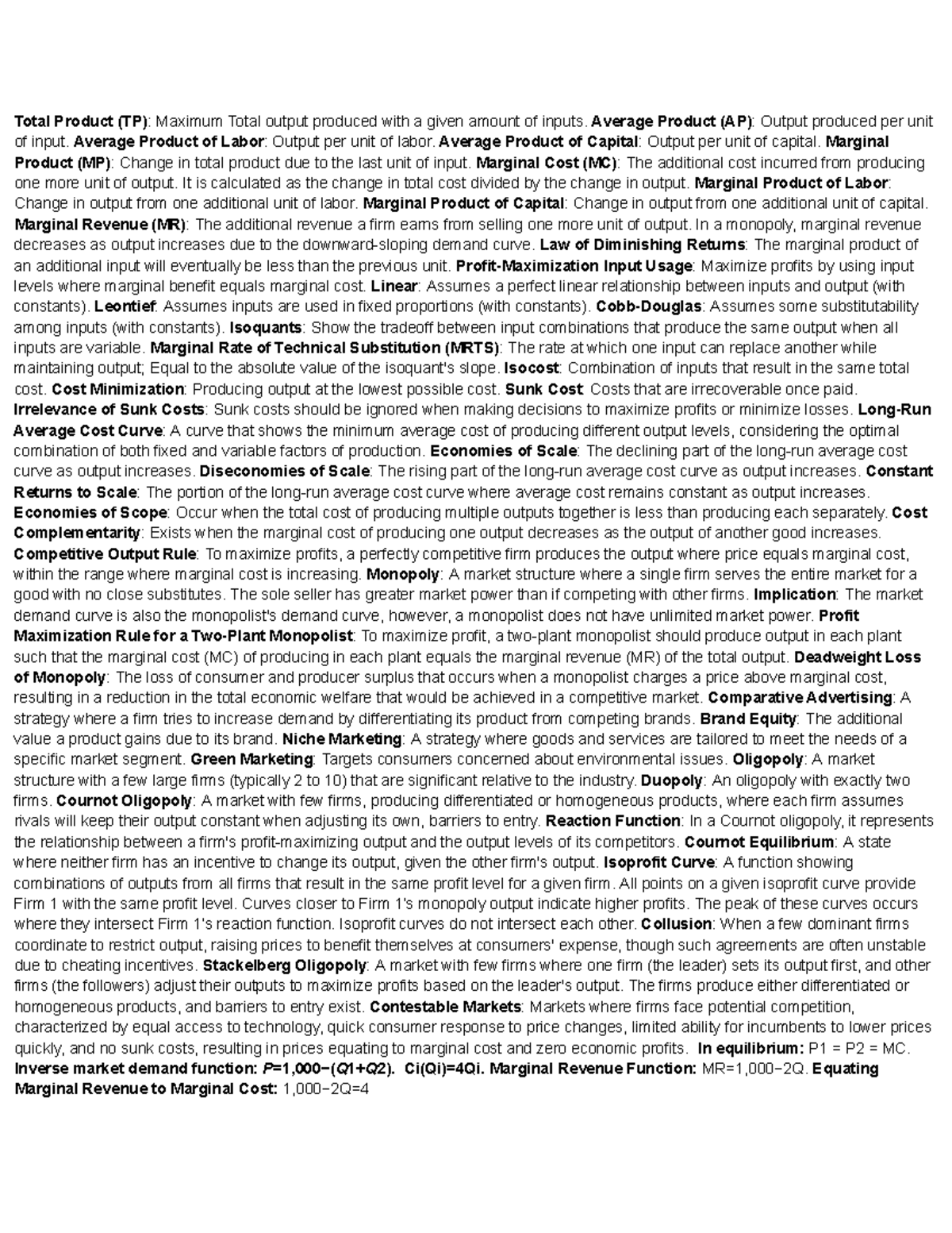Economics 101: Key terms and concepts explained for students - Studocu