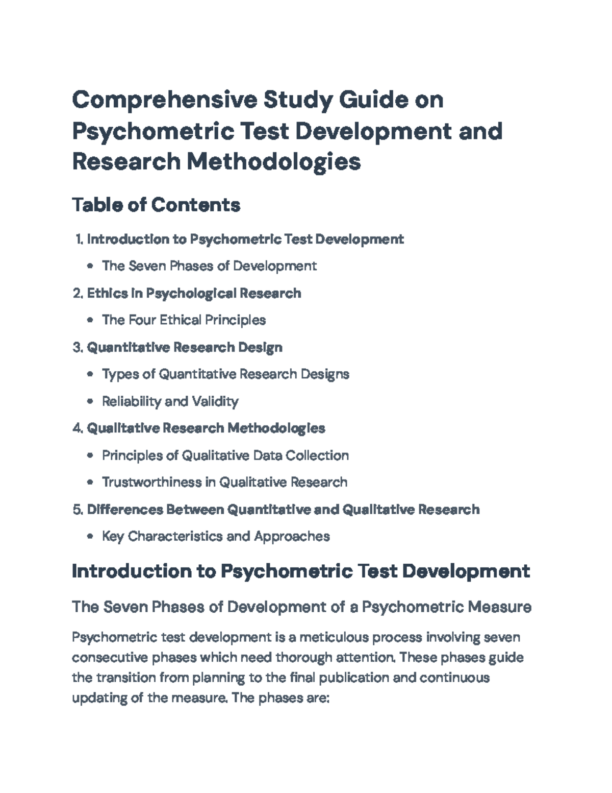 Comprehensive Guide on Psychometric Test Development & Research Methods ...