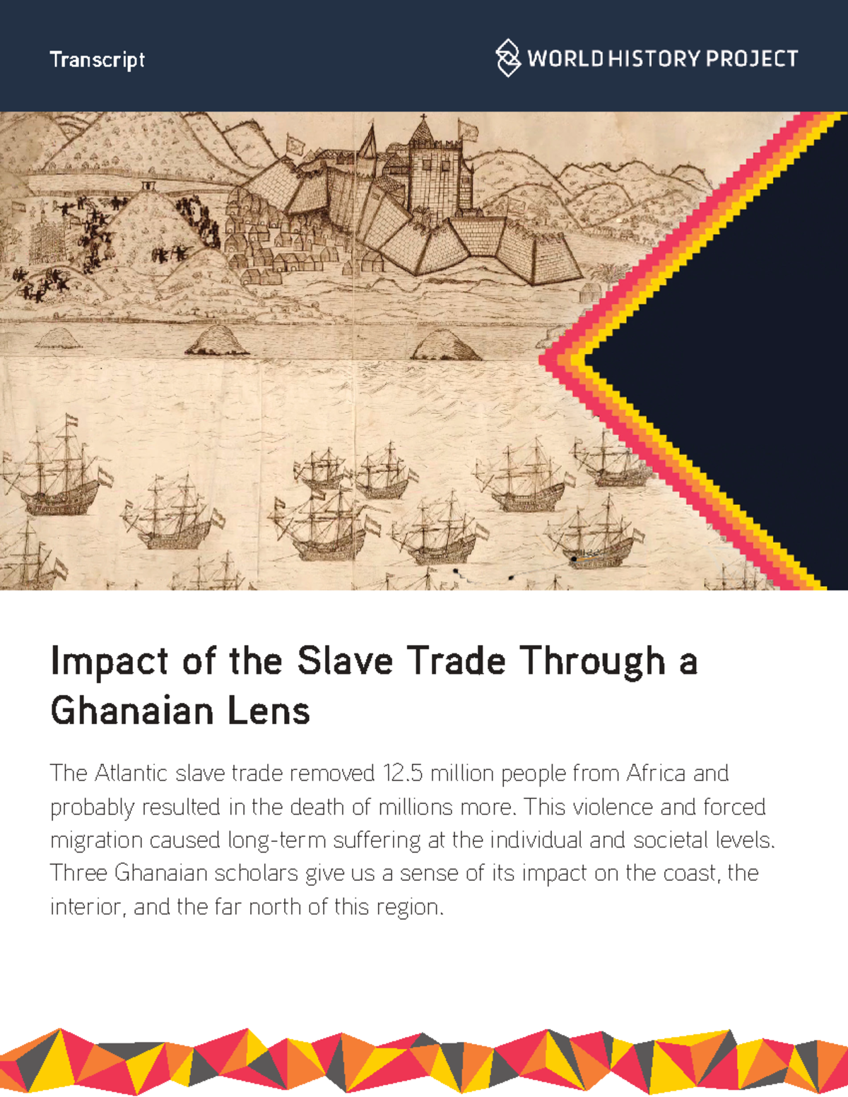 GHS 101: Transcript on the Impact of the Slave Trade in Ghana - Studocu