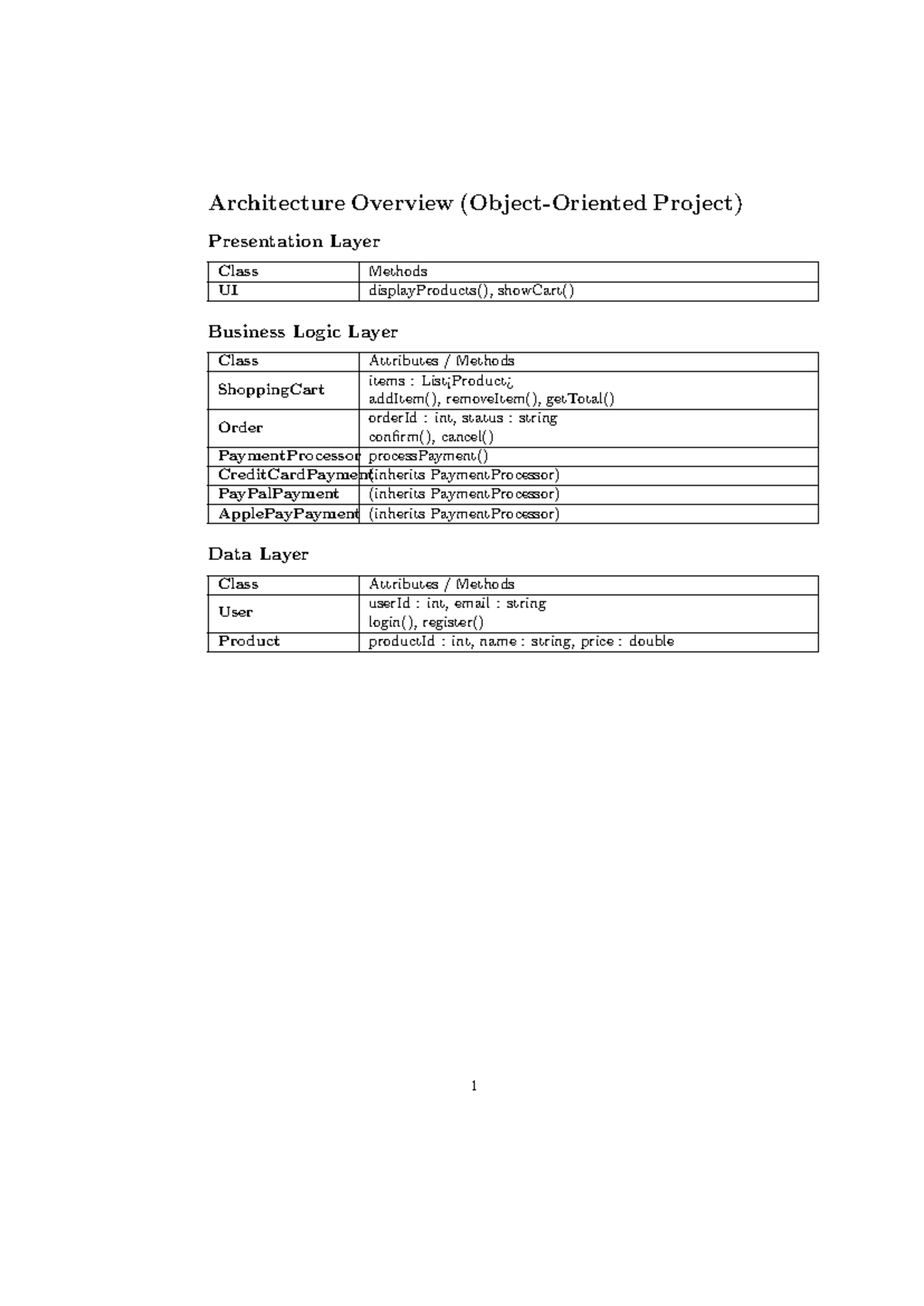 Architectural Overview - Studocu