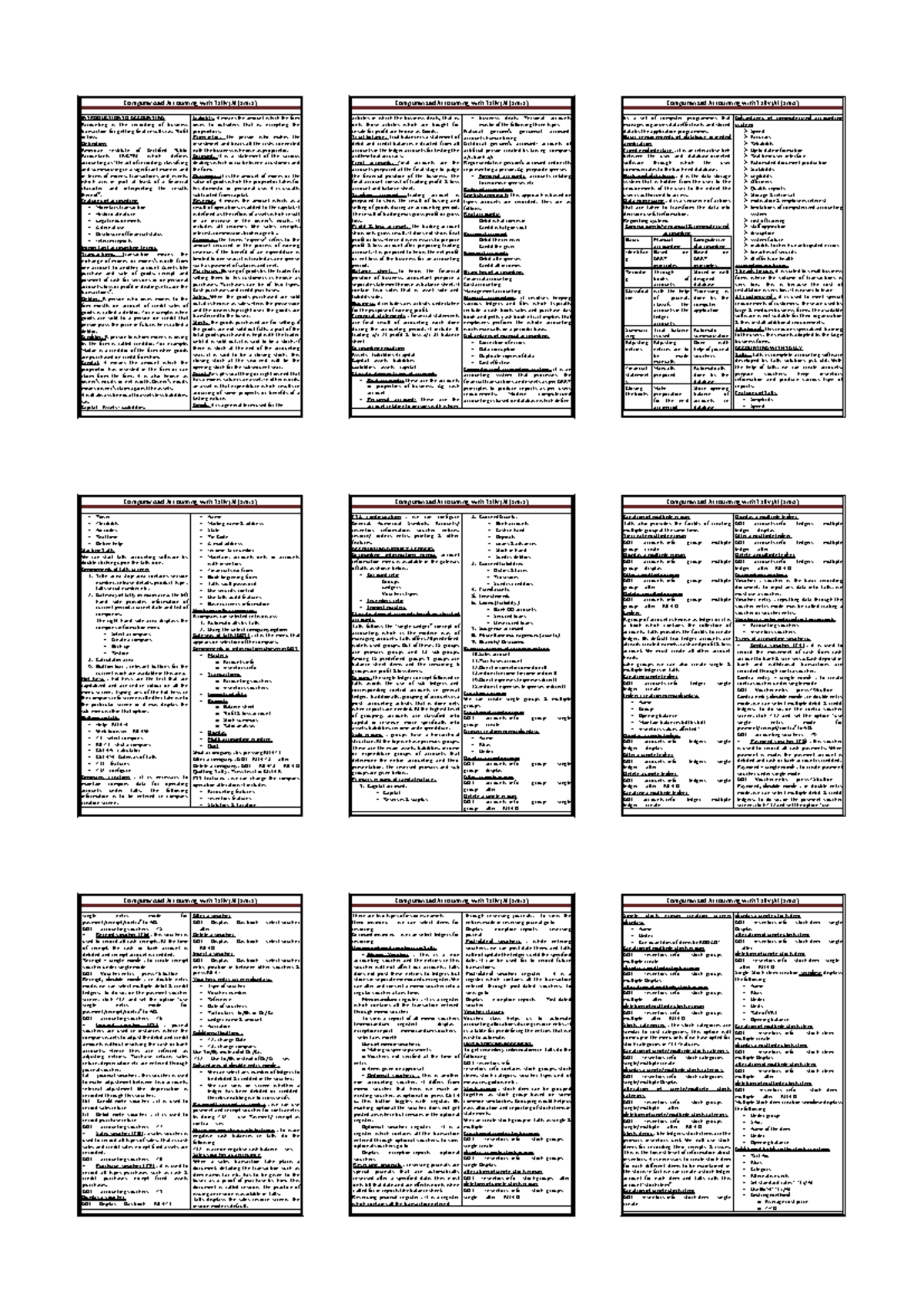 Computerized Accounting with Tally - 6 Sem Study Notes - Document Preview