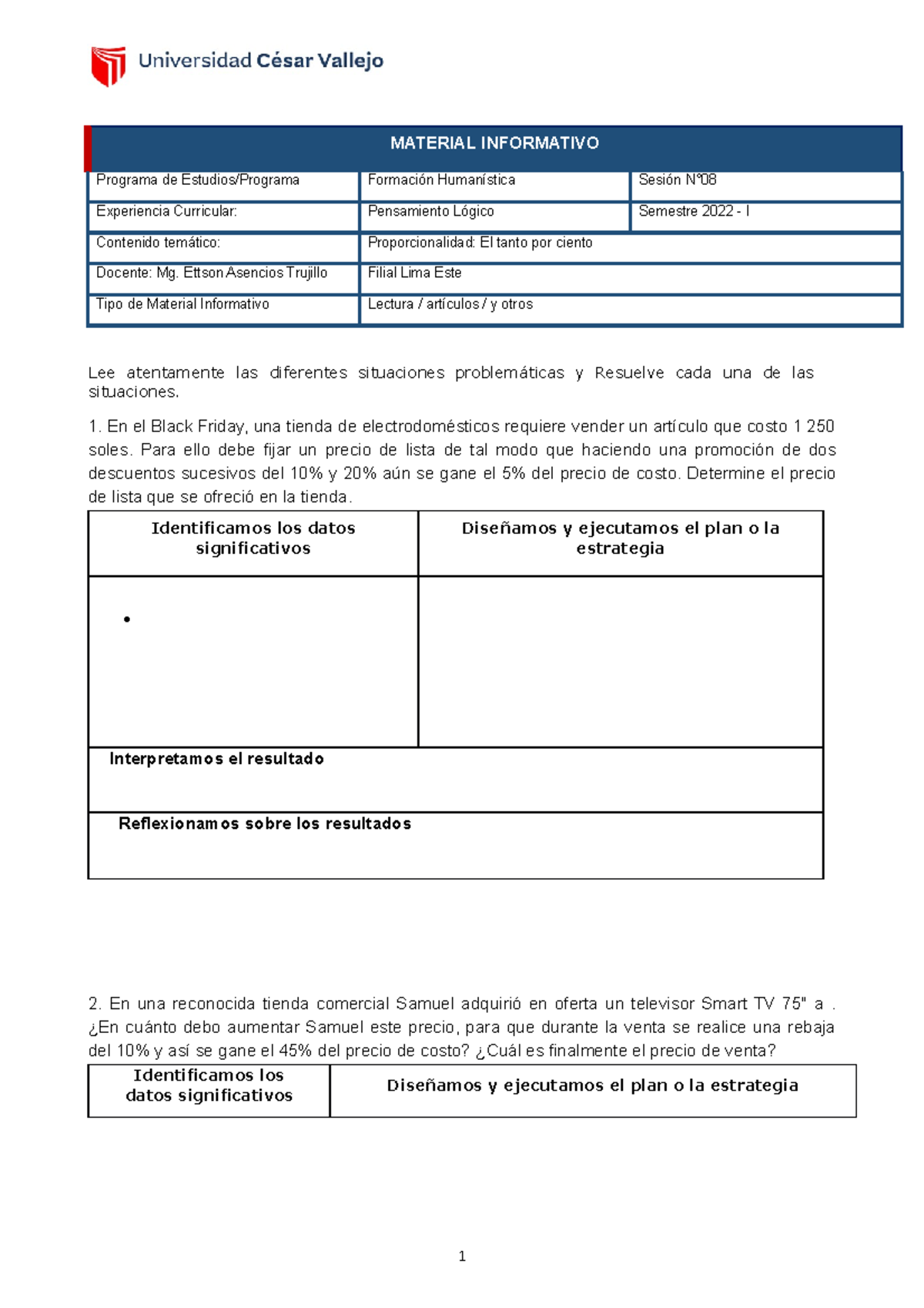 Material informativo N° 08 - 1 - MATERIAL INFORMATIVO Programa de ...