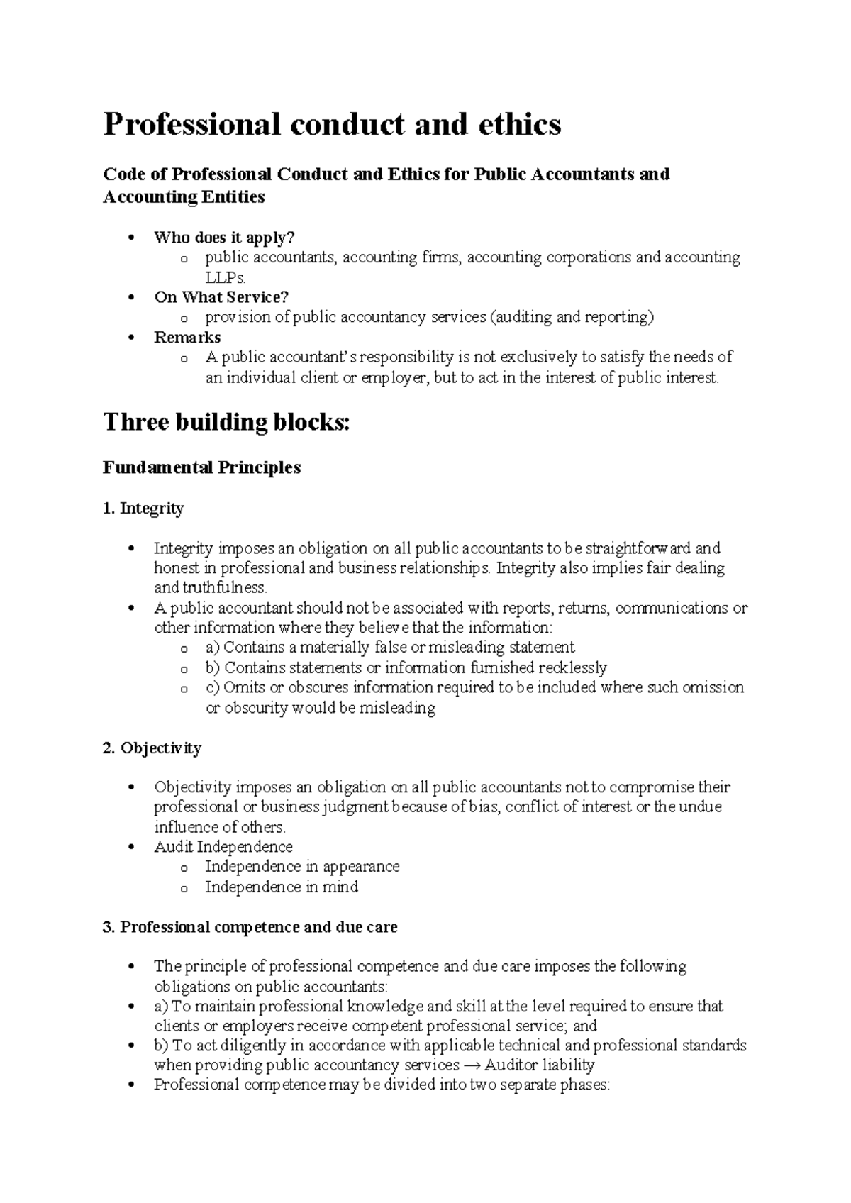 Session 6 - Professional conduct and ethics - Professional conduct and ...