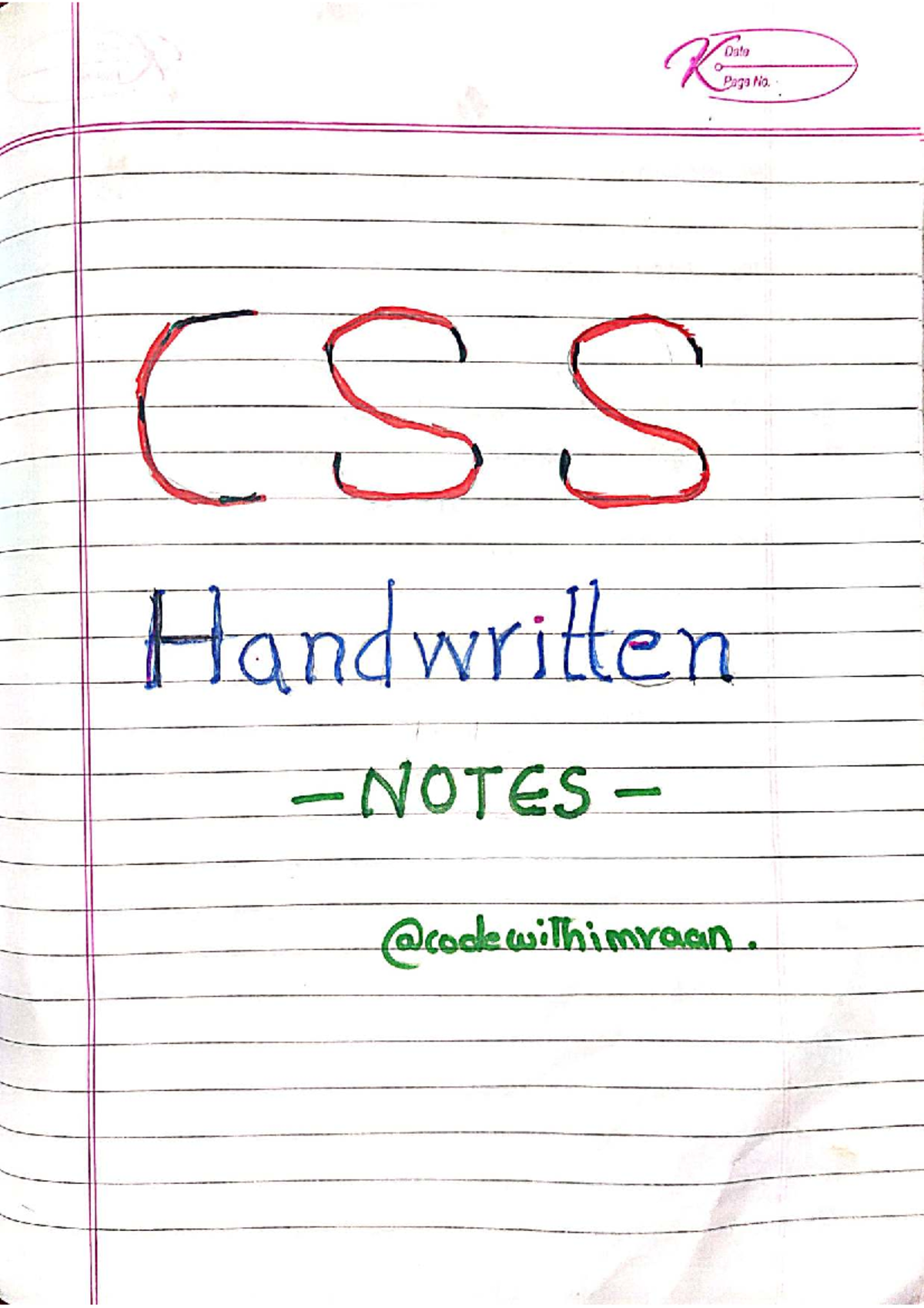 CSS Handwritten Notes - A Simplified Guide to Stylesheets - Studocu