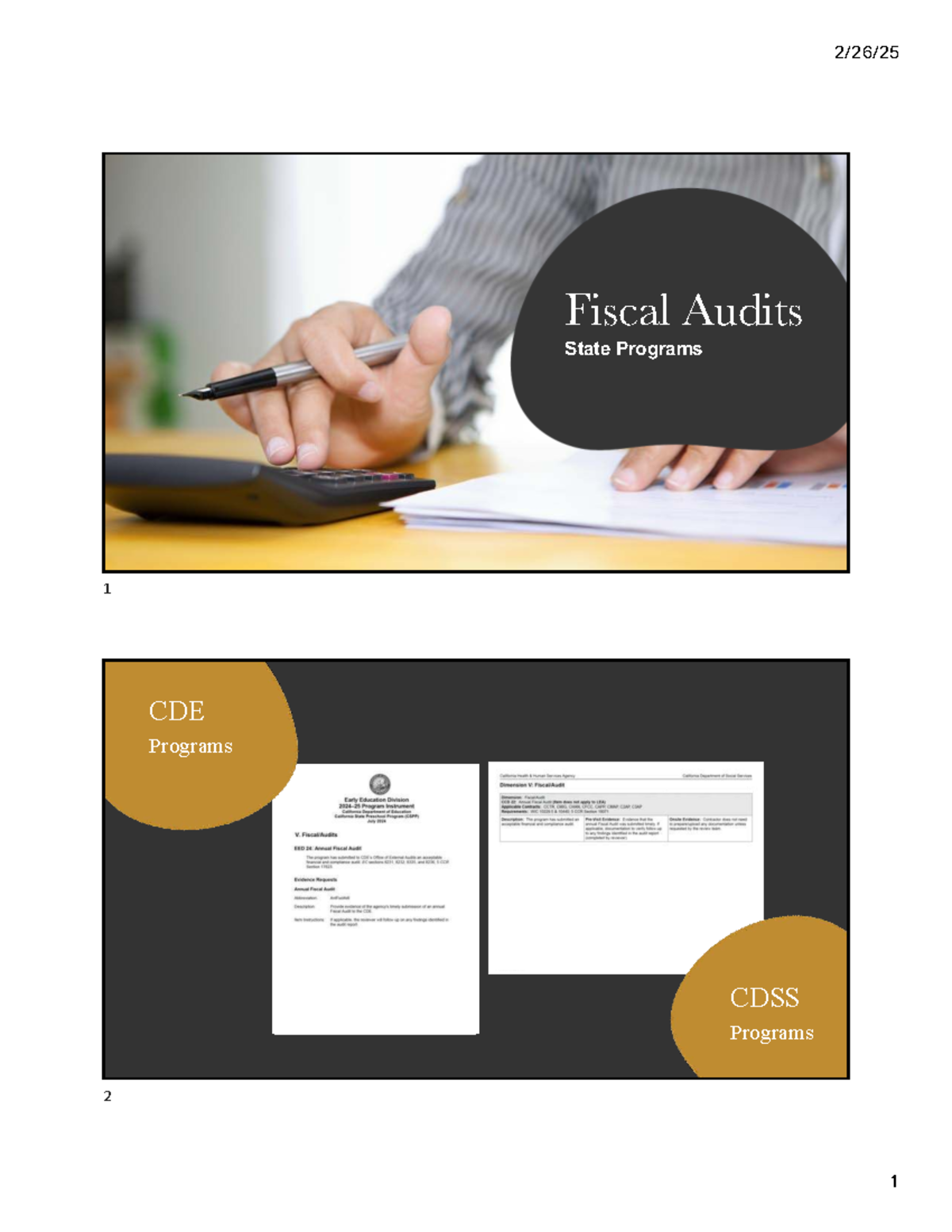 Annual Fiscal Audit Guidelines for CDE & CDSS Programs 1-24 - Studocu