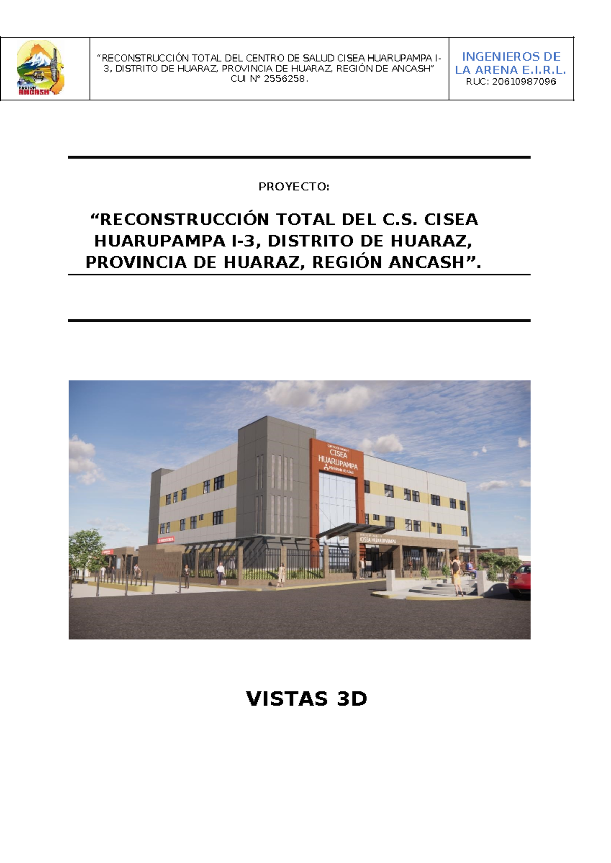 Modelo 3D del Centro de Salud CISEA Huarupampa I3 - Proyecto 2556258 - Document Preview