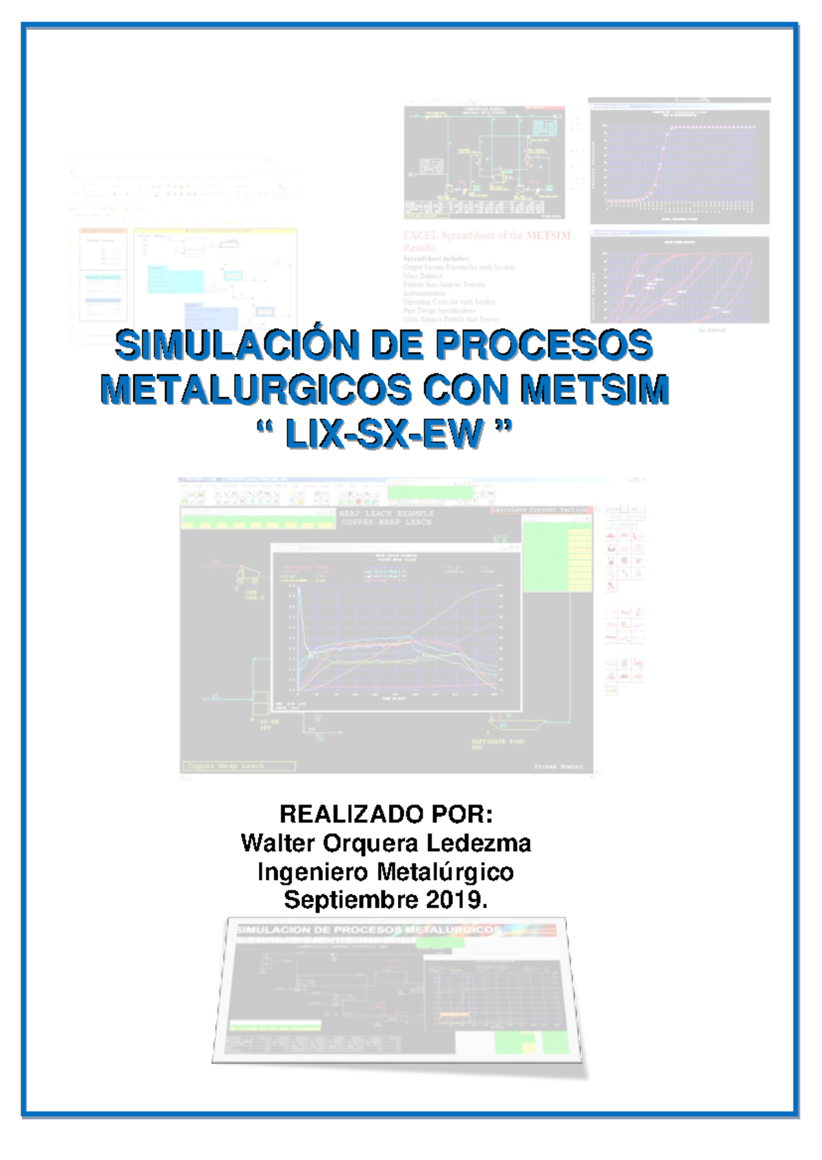 Manual de Uso de METSIM-LIX-SX-EW para Simulaciones Metalúrgicas - Studocu