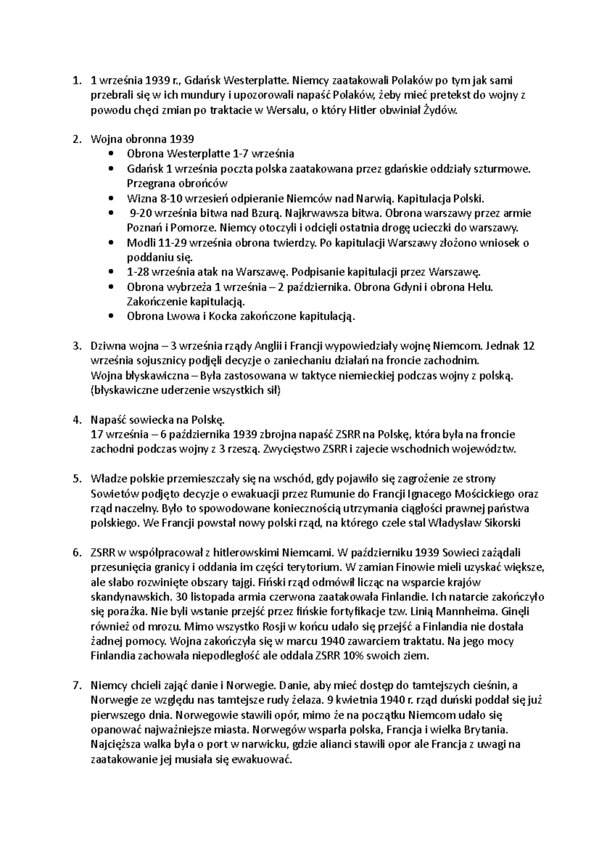 Miedzy 1 A 2 Wojna Swiatowa Grupa 1 Sprawdzian