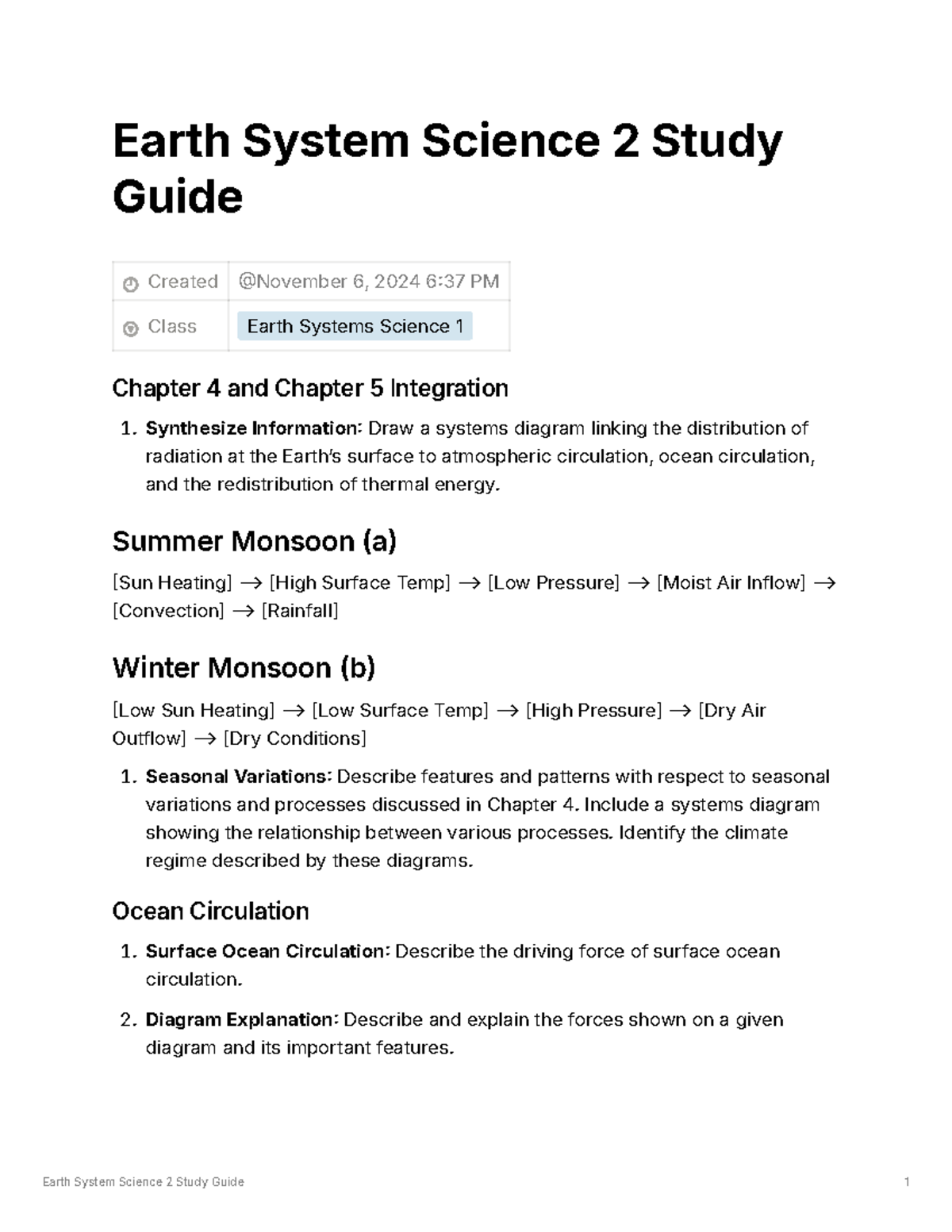 08de5c72-ce55-4d67-8366-7692f83e4d6b Earth System Science 2 Study Guide ...