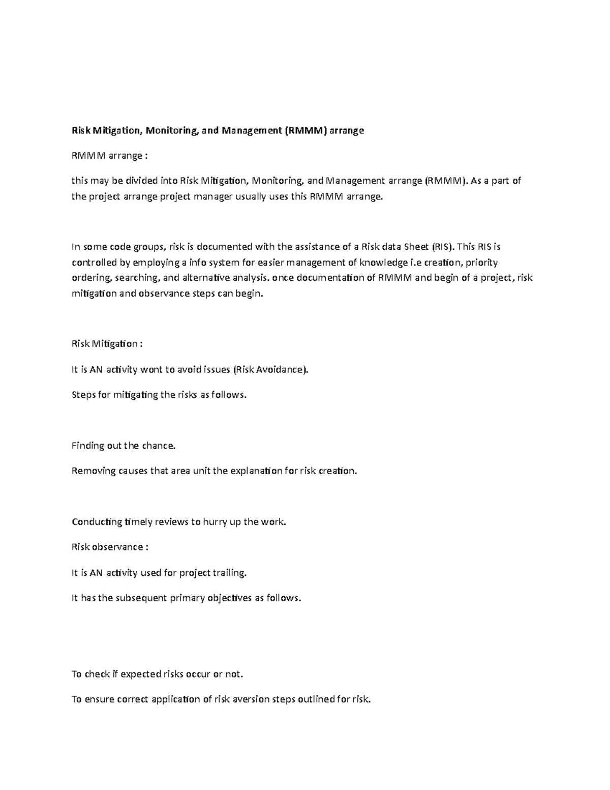 Risk Mitigation , monitoring - Risk management is the process of ...