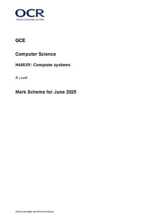 [Solved] i need notes for each topic for a level ocr computer science ...