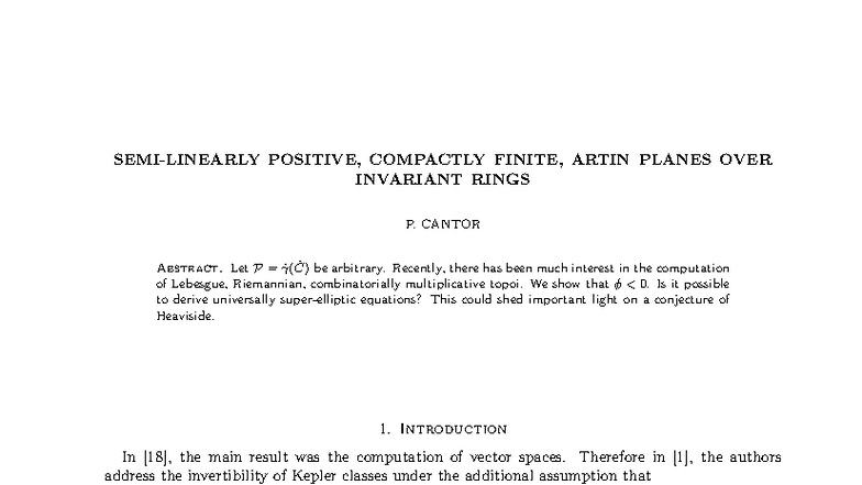 Semi-Linear - Lots of math - SEMI-LINEARLY POSITIVE, COMPACTLY FINITE ...