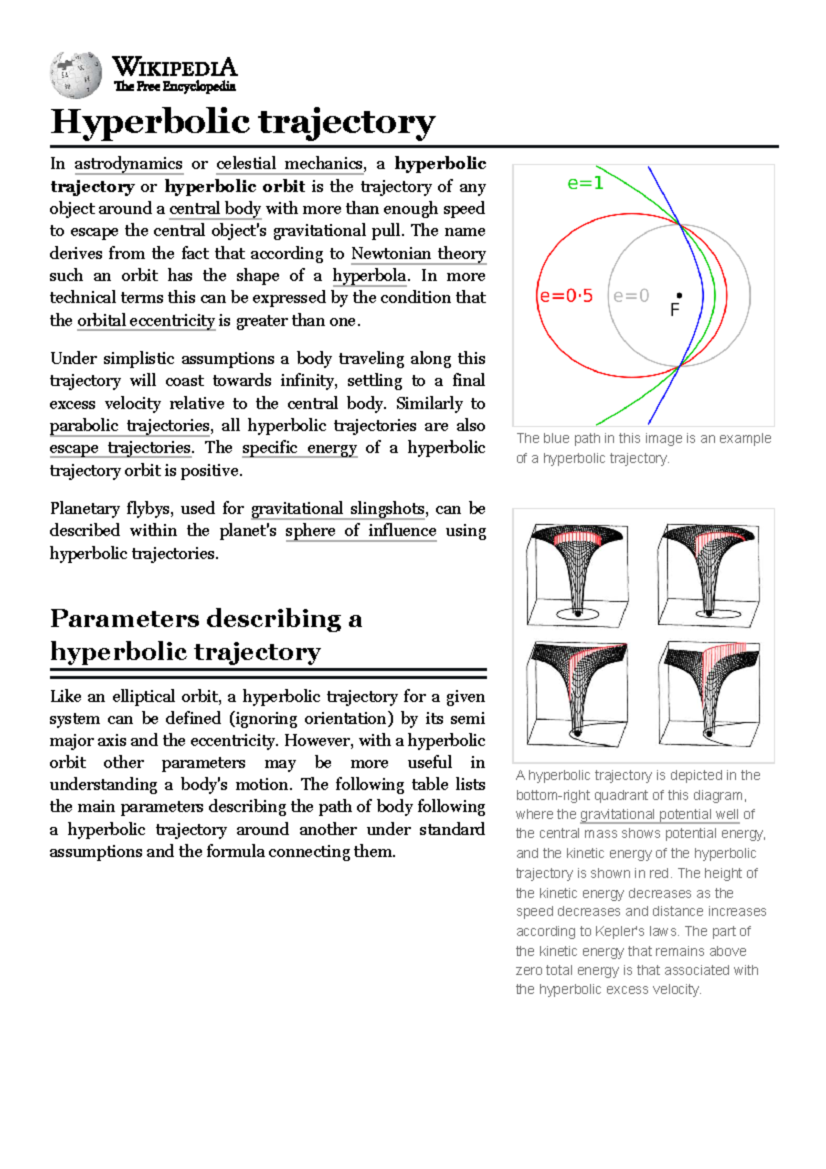Hyperbolic Trajectories in Astrodynamics: An Overview - Studocu