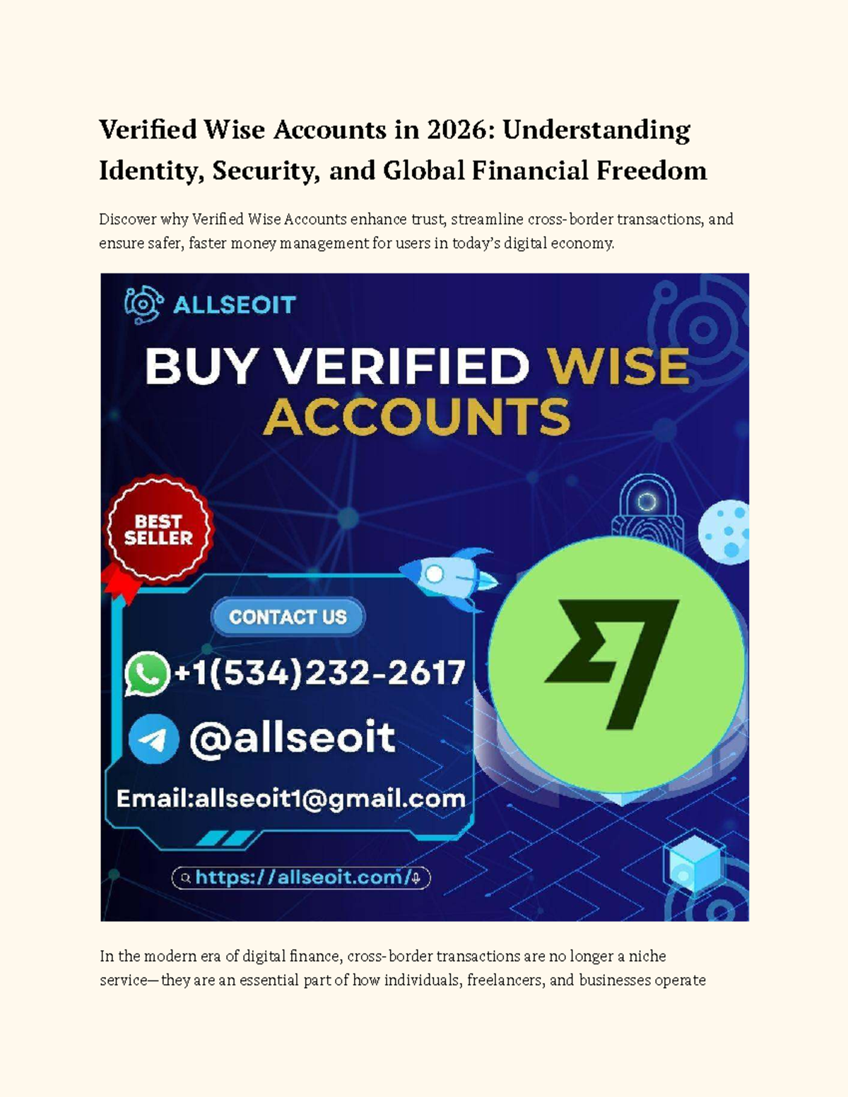 How to Get Verified Wise Accounts: A 2026-2027 Guide - Studocu