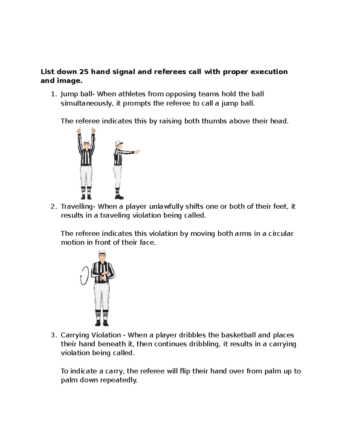Basketball Signals and Referee Calls: A Comprehensive Guide - Studocu