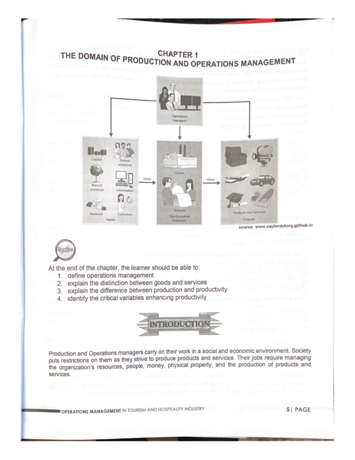Lesson 1: Introduction to Operations Management - Key Concepts - Studocu