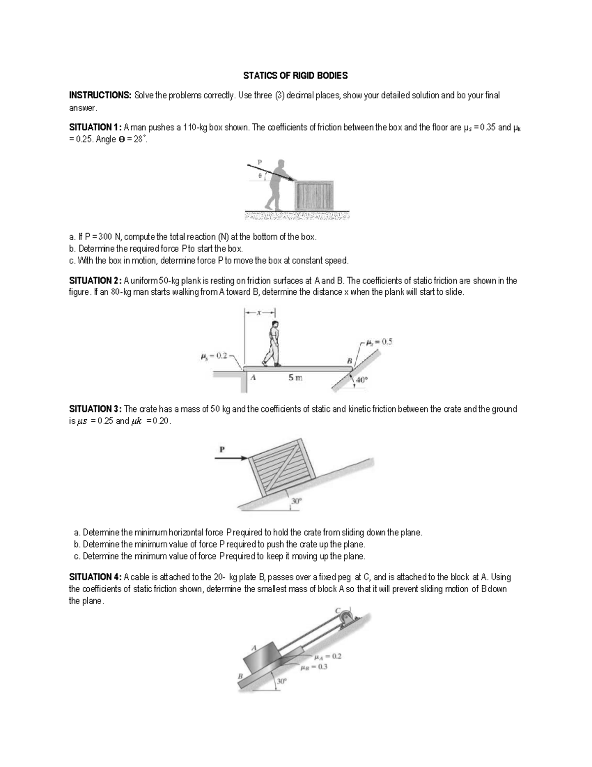 BES-025-P2Q2 - Statics of Rigid Bodies Problem Solutions - Studocu