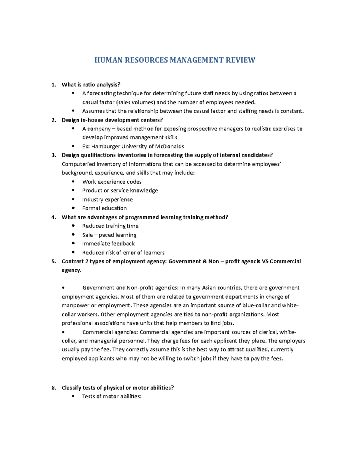 HRM Techniques & Performance Appraisal Process Overview - Studocu