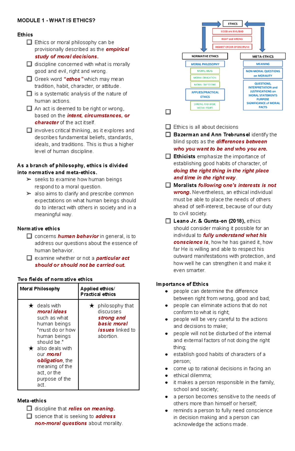 Ethics & Moral Dilemmas: A Comprehensive Review - Ethics 101 - Studocu