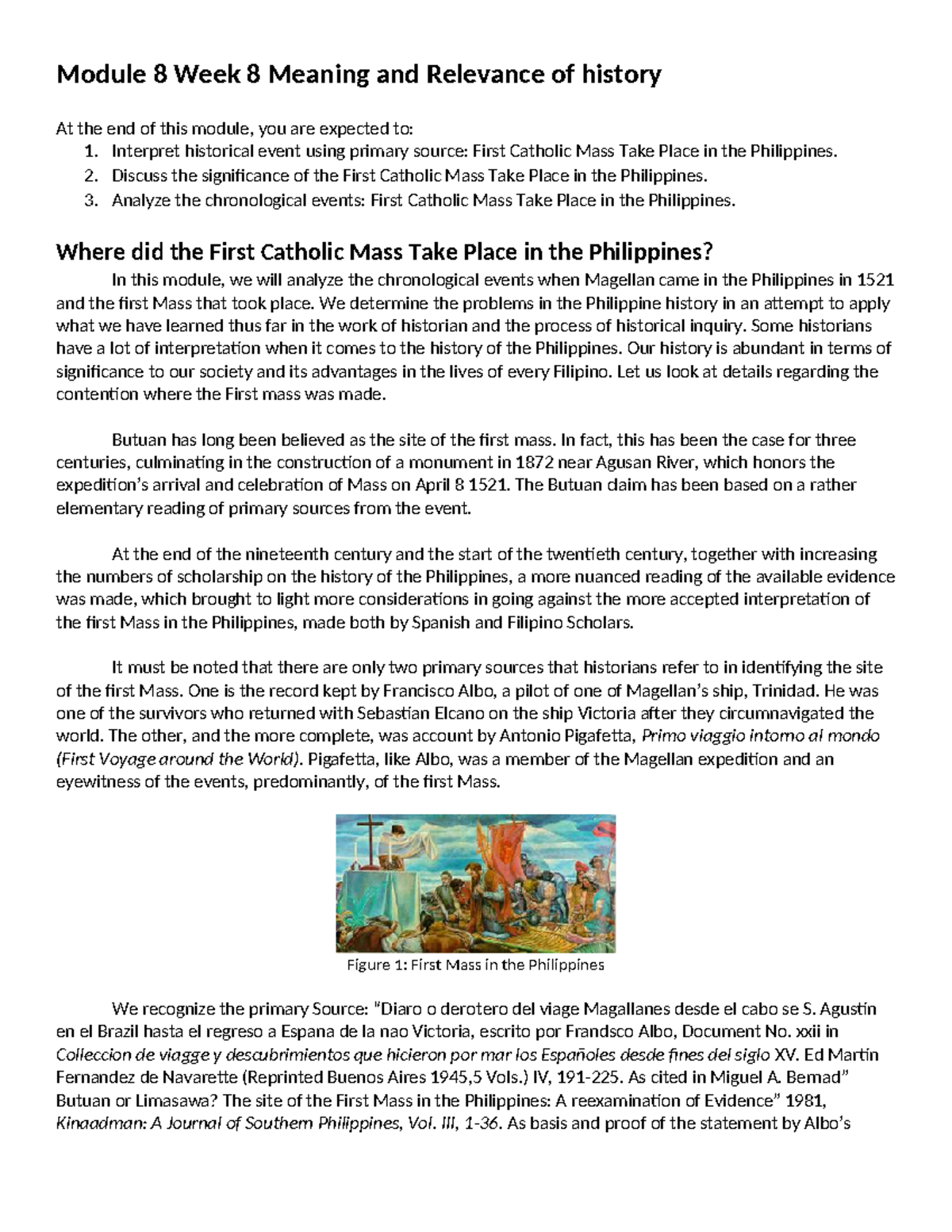 W8 - Module - Meaning and Relevance of History - Module 8 Week 8 ...