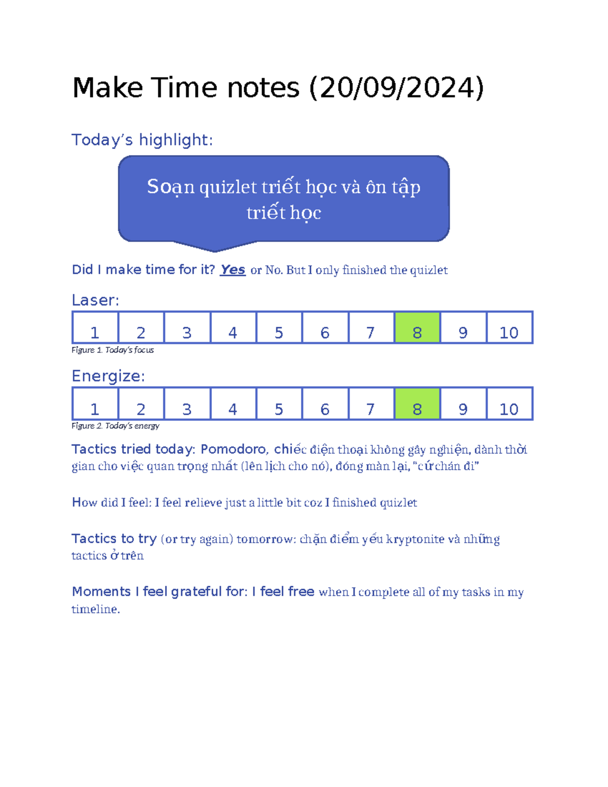 Make Time notes - ... - Make Time notes (20/09/2024) Today’s highlight ...