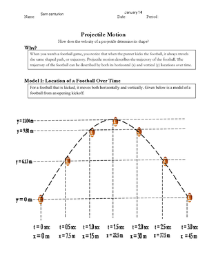 Projectile Problems Wkst - Worksheet: Projectile Problems Name ...