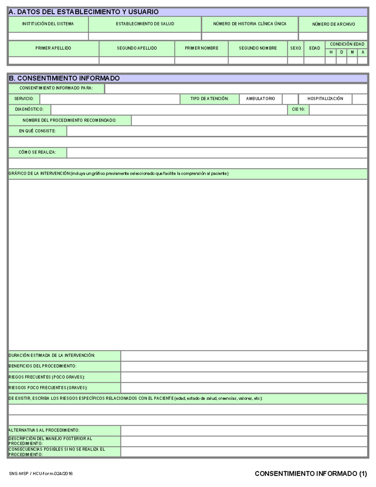 Consentimiento Informado para Procedimientos Médicos - Document Preview