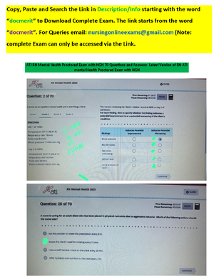 ATI RN Mental Health Proctored Exam 2023: 70 Questions & Answers Guide ...