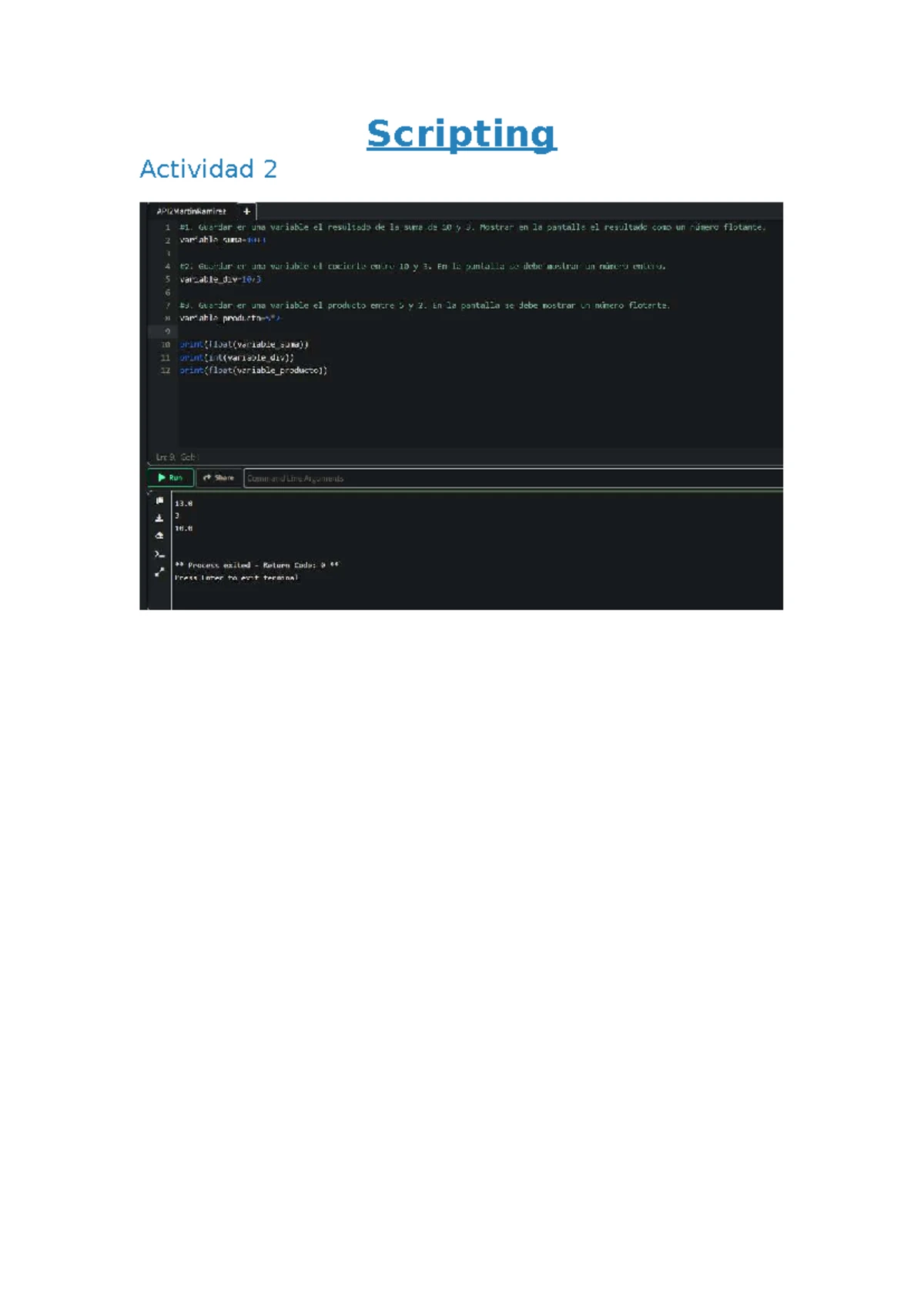 Api 1 H - api 1 hecha - Scripting Actividad 1 ALUMNO: Consigna: 1 ...