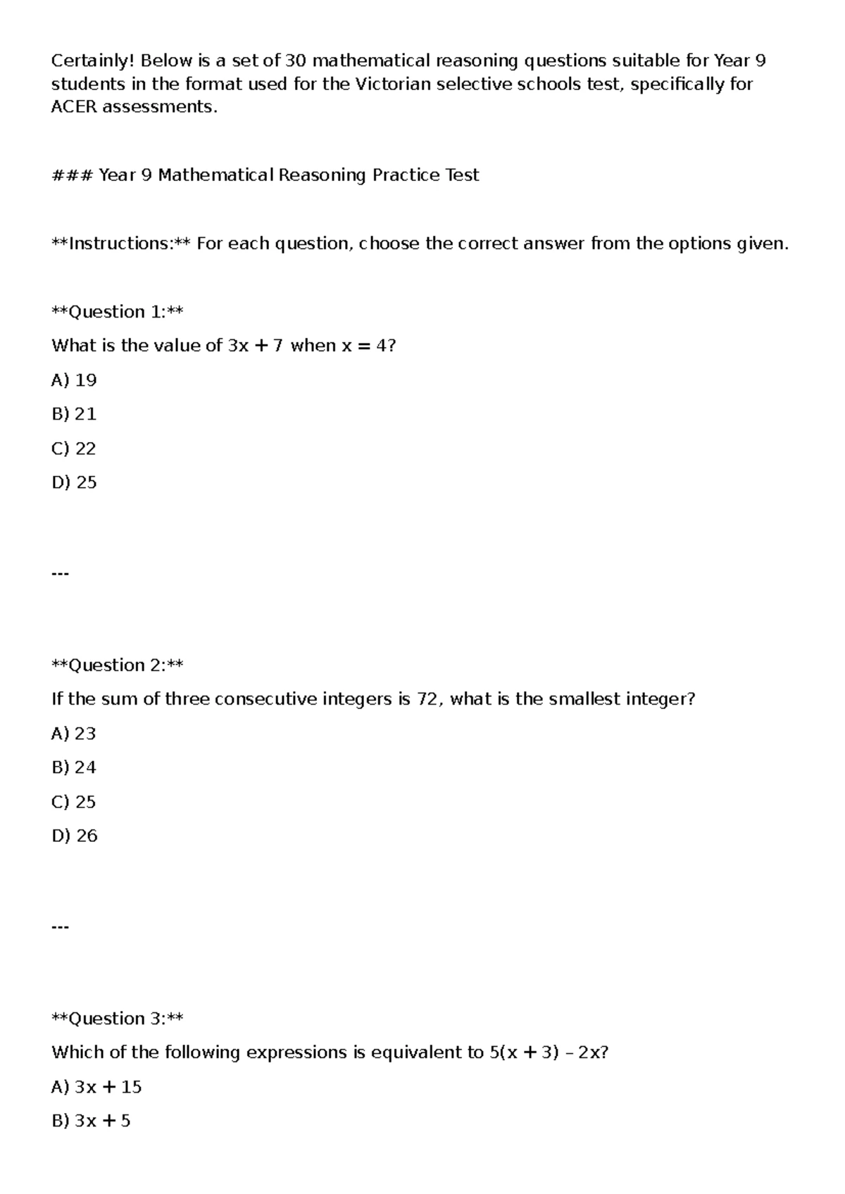 Verbal Reasoning Practice Exam: Alphabetic Sequences & Word Tests - Studocu