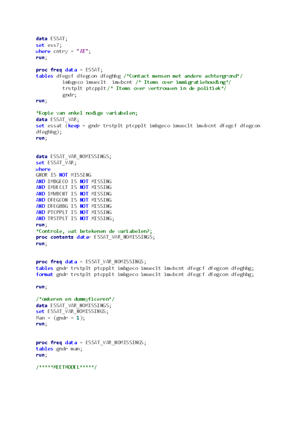 TMA SEM 1: Data Analysis and Structural Modeling in ESSAT - Studocu