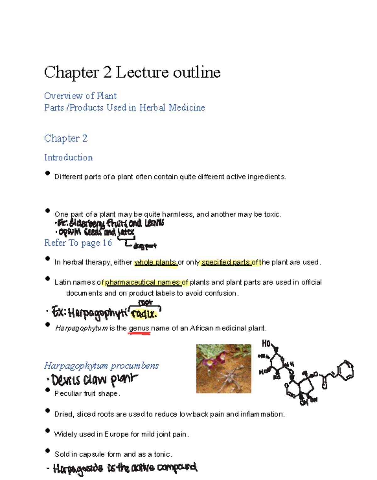 Herbal Medicine Overview: Active Ingredients & Plant Parts - HMED 101 ...